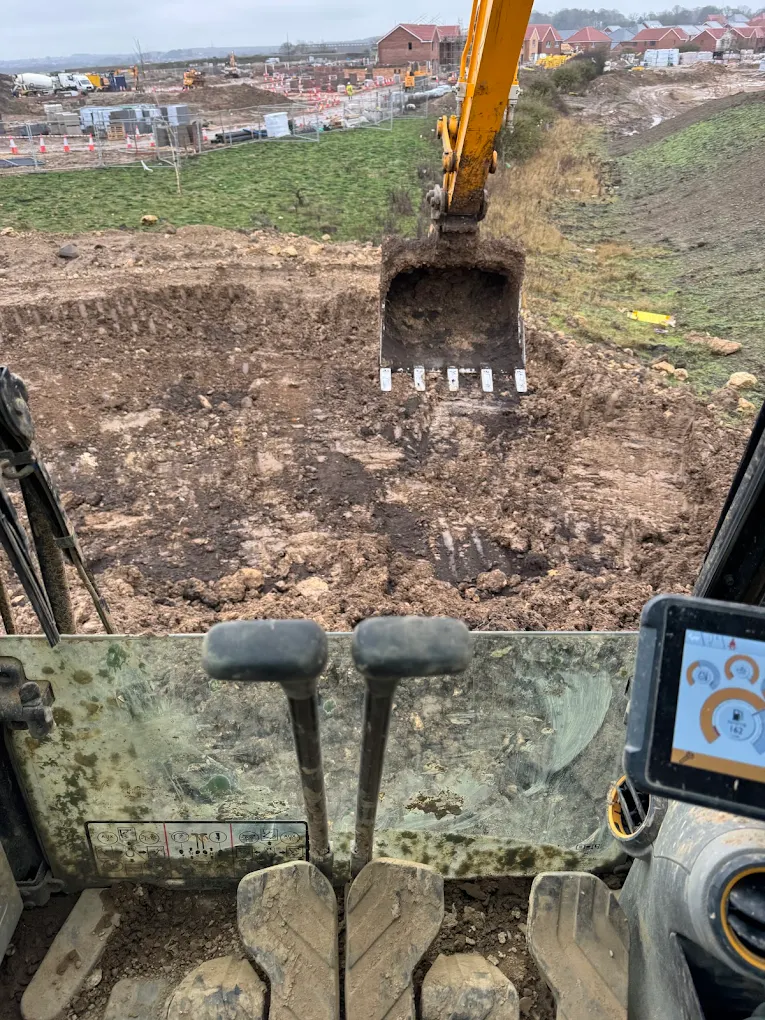 Excavation and groundwork using professional plant machinery