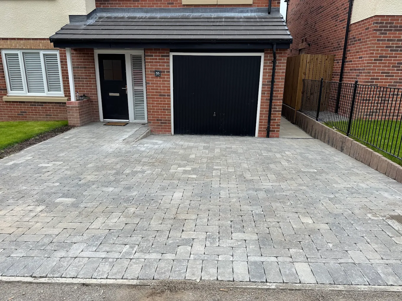 Professional groundwork and landscaping project